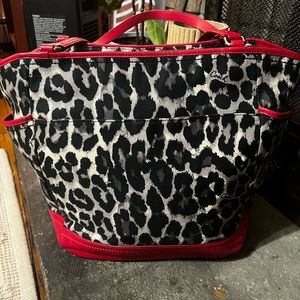 Coach, leopard print tote